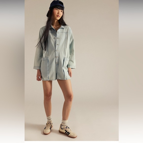 Free People Pants - NWOT free people We The Free Maggie Denim Shortalls